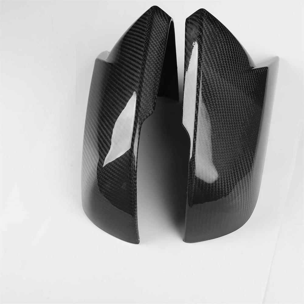 Carbon Fiber Side Mirror Cover Caps For Ford Mustang w/ LED Turn Signal 2015-17