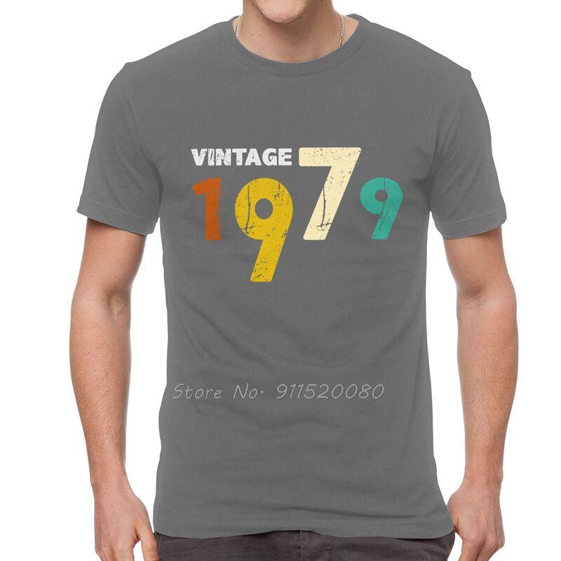 Mens Vintage Born In 1979 TShirt Harajuku Birthday Old Gift Tshirt  Cool T Shirt Cotton Tee Tops Streetwear Mens Clothing