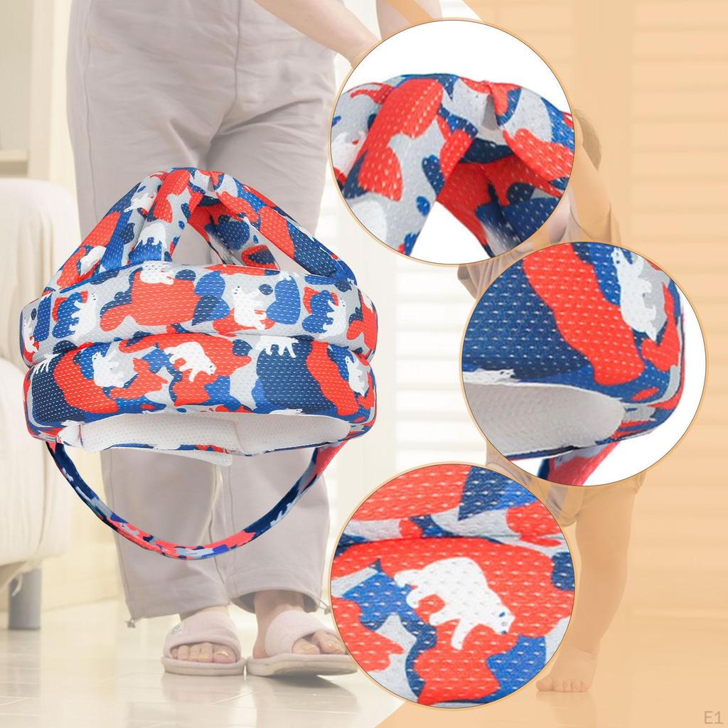 Child Helmet Cap Comfortable Protector Adjustable Cartoon Hat for Kids Children 8-36