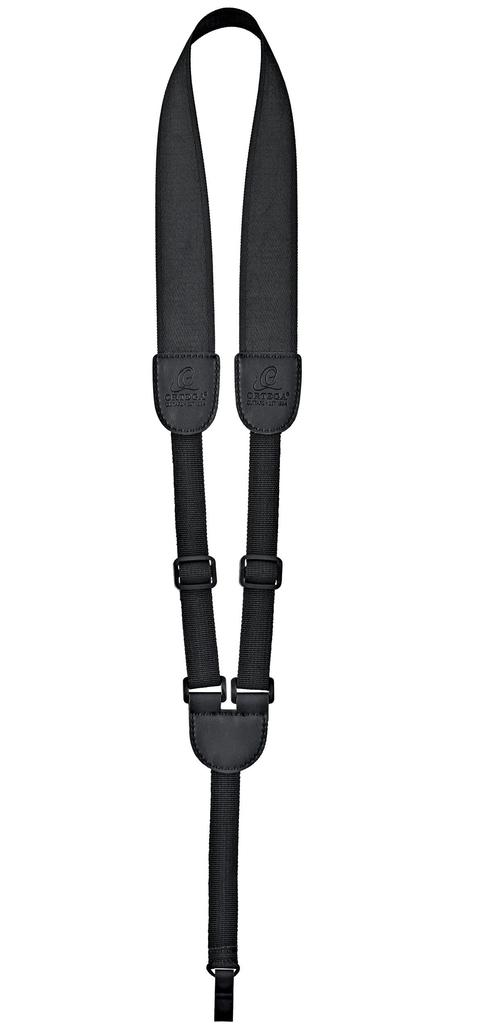 ORTEGA Ukulele Strap with Hook, Nylon, Black, OUSHK-BK
