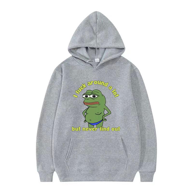 Funny Pepe The Frog Meme Graphic Hoodie Men Women Harajuku Cartoon Humor Sweatshirts Man Oversized Pullovers Hoodies