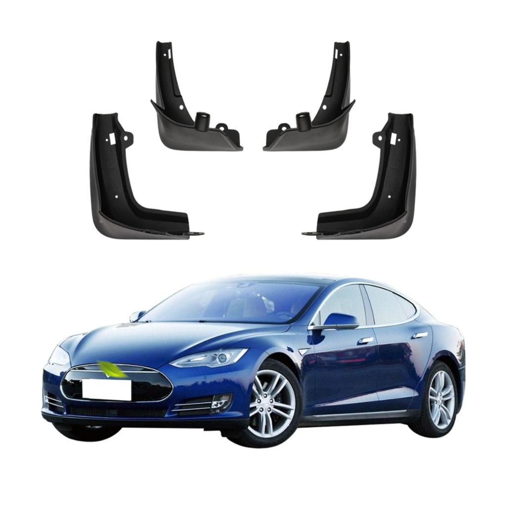 4PCS Car Mud Flaps Splash Guards Mudguards Car Mud Flaps Compatible with Tesla Model S 2012 2013 2014 2015 2016