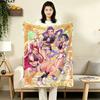 1PC Kpop Demon Hunters Patterned Flannel Blanket Suitable For All Seasons For Home Decor Warmth And Comfort Gifts Holiday Present