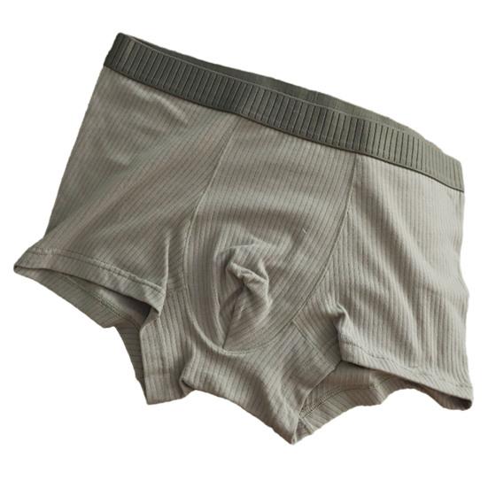 Men Underpants Color Matching Soft Mid Waist Elastic Striped Anti-septic Moisture-wicking U Convex Pounch Quick Dry Men Boxers Underwear