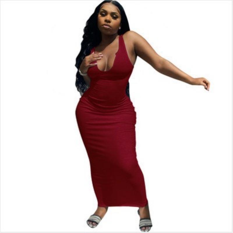 Sexy Maxi Tank Dress, Bodycon Nightclub Party Casual Dress For Summer & Spring, Women's Clothing