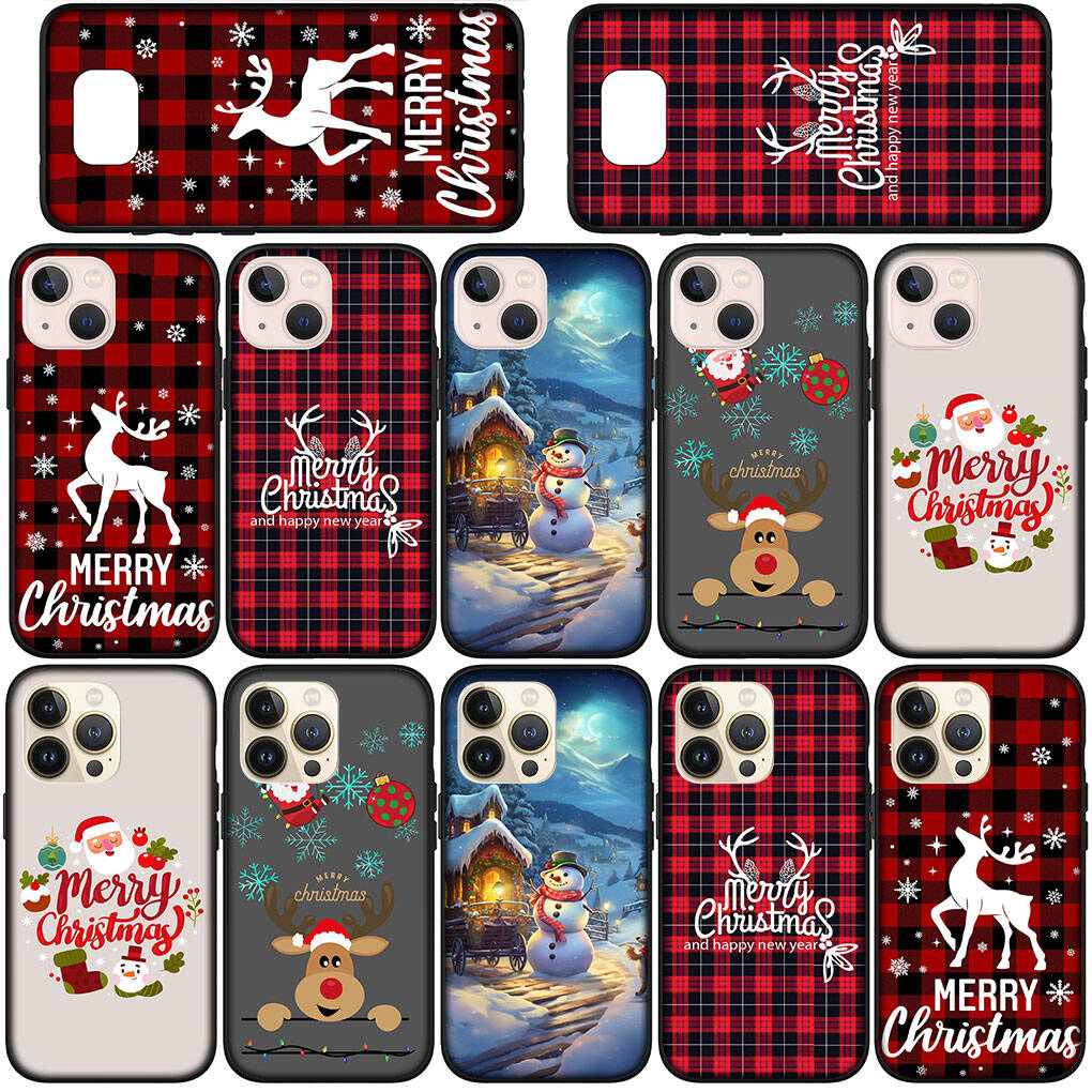 Case for iPhone 17 16 15 Xiaomi Poco F8 F7 X7 X6 M8 C85 C75 C71 Redmi Note 14 13 12 11 Pro Max A3 A4 14C 13C 15C Deer Gift Merry Christmas Tree Cover