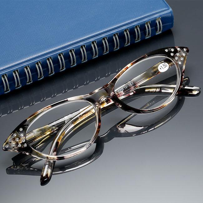 Damenmode Lesebrillen Cat Eye +1.0 +2.0+3.0 +4.0 Vollrand Retro Eltern Senioren Lesebrillen Handgefertigt