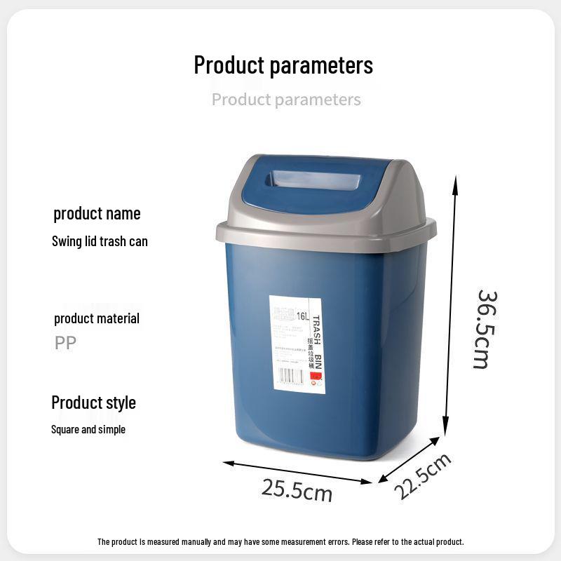Large Capacity Flip Lid Trash Can for Restaurant, Kitchen, and Office