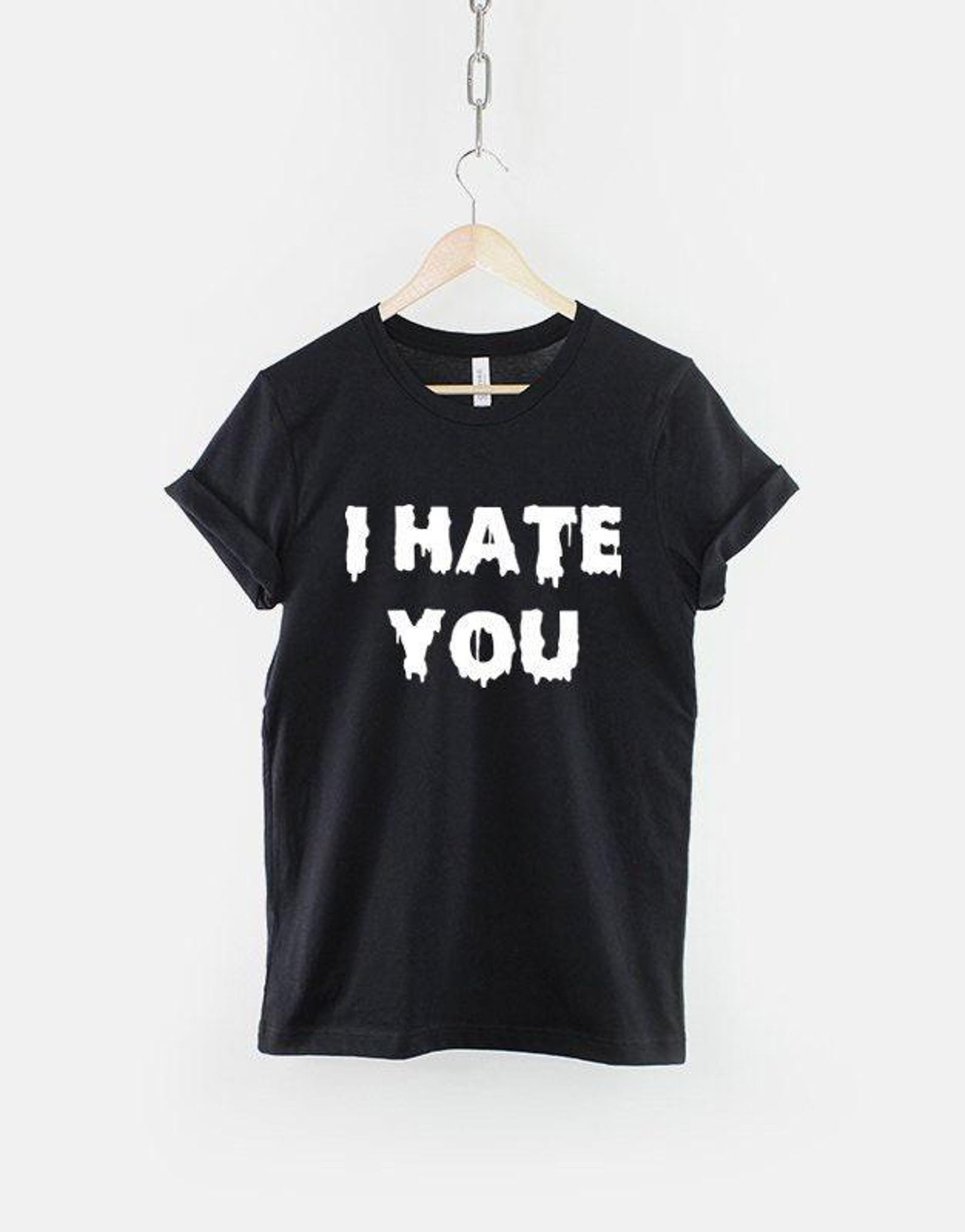 I Hate You Shirt, Pastel Goth T Shirt, Emo Aesthetic Graphic Tee, Alternative Statement Top L