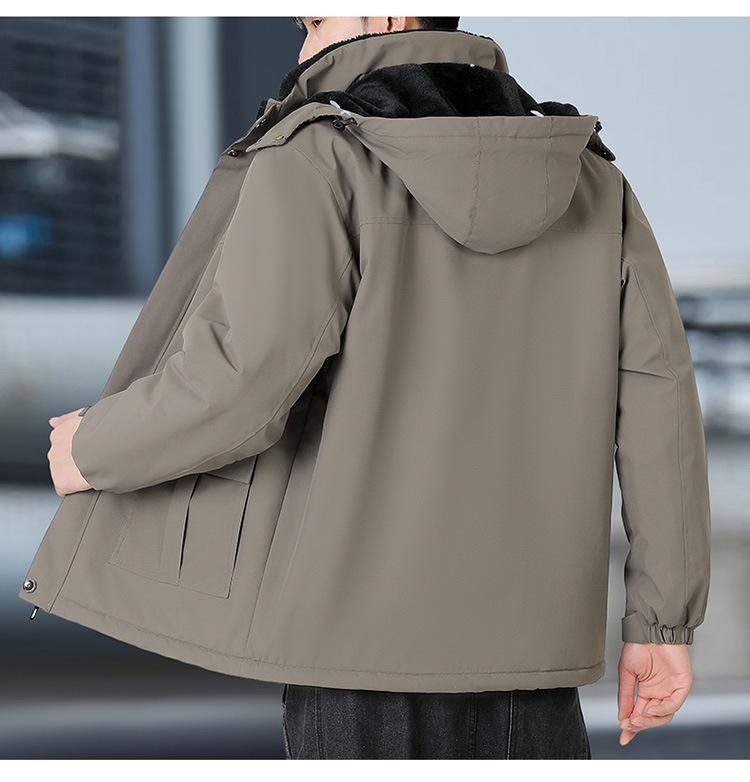 Fashionable and versatile Men's Thickened Warm Winter Jacket - Wrinkle Resistant Lightweight Soft and Cozy Long Sleeve Down Jacket