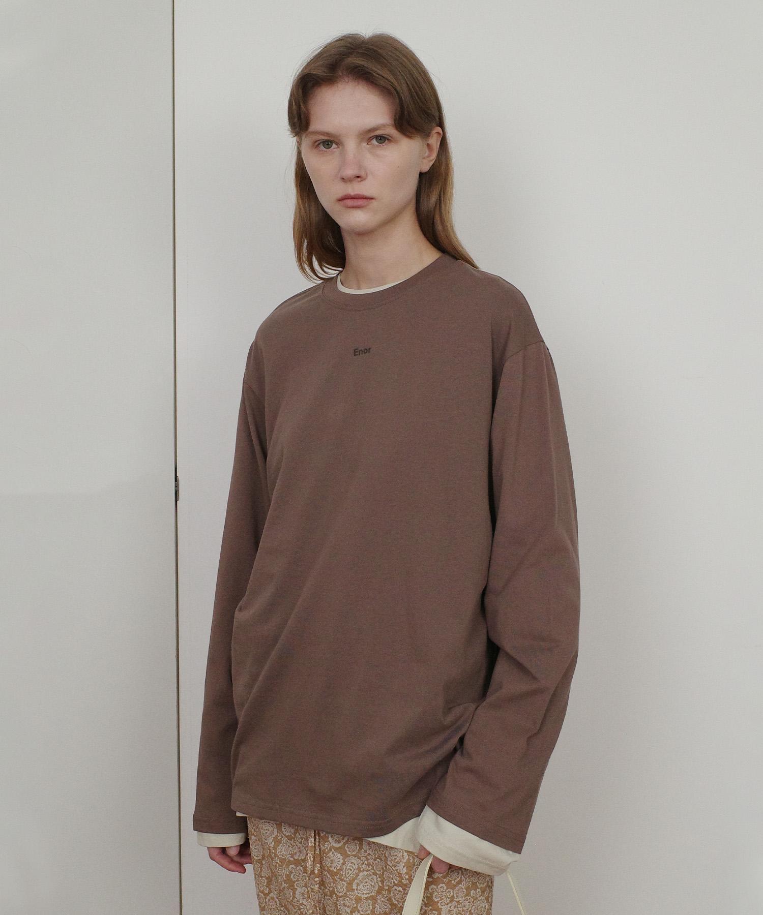 Enor Basic Enor Long Sleeve T-Shirt - Brown Brown