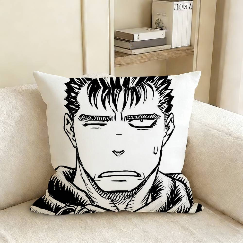 Berserk Guts Hot Anime Pillow Cover Sofa Cushion Cover Home Room Decoration Children Gift