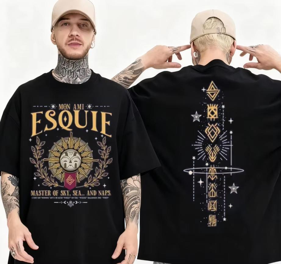 

New Summer Esquieclair Unknown Expedition 33 Graphic Tshirt Game Fan Gift Merch Tshirt Mens Casual Cotton Loose Short Sleeves 4XL