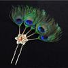 Temperament Peacock Feather Hairpin Ethnic Dance Hair Stick Hairstyle Design Tool Hair Accessories