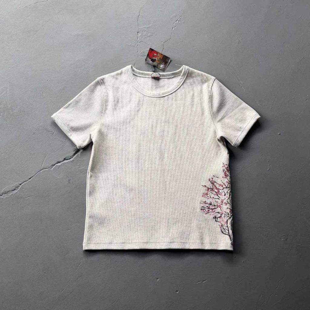 RogueWave American Retro Sakura T Shirt Y2K Clothes Mens Womens Gothic Fashion Casual Graphic Oversized Tshirt Cotton Short Sleeve Tops