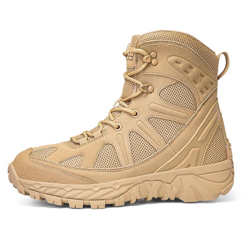 Outdoor Climbing Mountaineering New Hiking Tactical Boots Medium and High Top Large Size Field Training Shoes