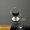 Non-Punch Thickened Stainless Steel Glass Door Stop with Rubber Top - Anti-Collision Limiter for Bathroom or Hotel Entrances