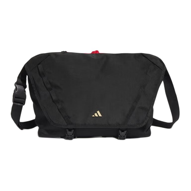 Adidas Recycled Polyester Messenger Bag, Shoulder Bag, Crossbody Bag Unisex Black KS8255