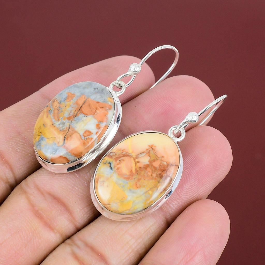 Maligano Jasper Earring Original Gemstone Earrings 925 Sterling Silver Earring Maligano Jasper Jewelry Handmade Drop Earring Gifts For Wife