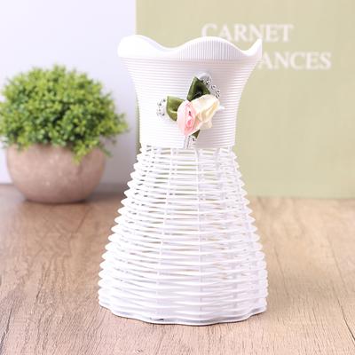 Modern Flower Vase White Pink Blue Plastic Vase Flower Pot Basket Nordic Home