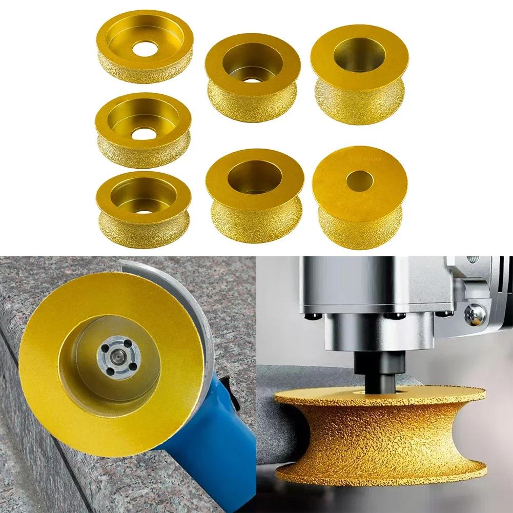 1PC 74 X 20mm Dry Vacuum Brazed Profile Grinding Disc Wheel Bullnose Edge Abrasive For Grinder Grinding Wheel Marble Edging Disc