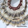 3cm Pleated Plaid Lace Cuff Hem Doll Clothes, Hair Accessories, Card Holder, Badge DIY Material