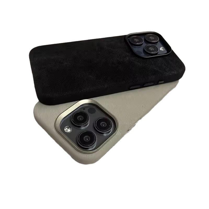 Magnetic Flannel Phone Case IPhone 17 Pro Max 16 15 With Microfiber Texture Shockproof Full Coverage