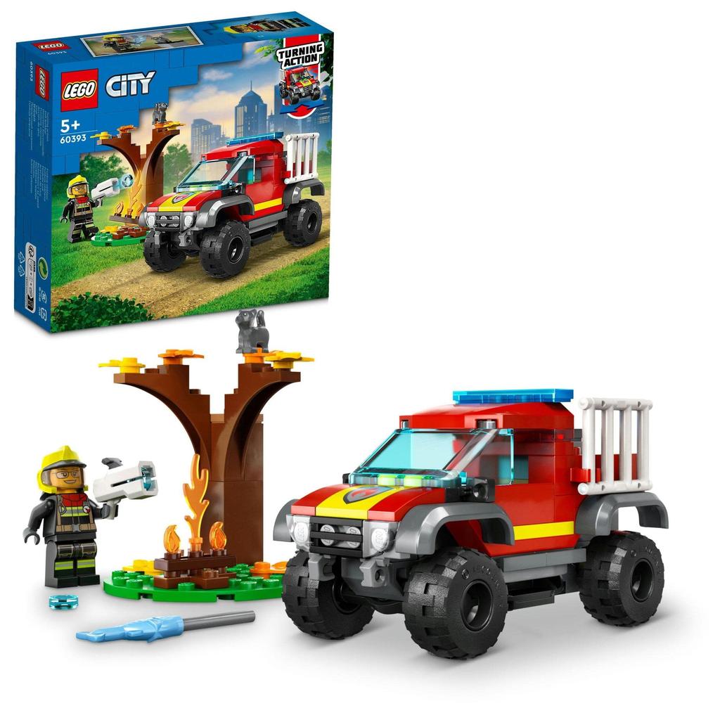 LEGO City Off-Road Fire Truck 60393, a Great Gift for Boys and Girls Ages 5 and Up.