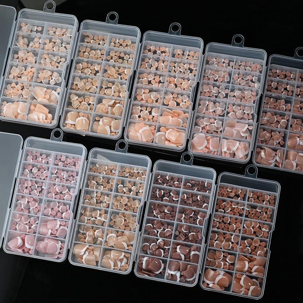 120Pcs Glossy Short Tip Toenail Press on Fake Toe Nails Luxury Tip Nails Set Nails Art