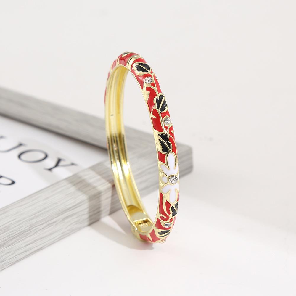 Cloisonné Open Enamel Color Block Handcrafted Bracelet