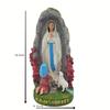 20cm Our Lady Mary Lourdes Resin Figurine Statue Religious Christmas Decor Catholic Holiday Figurine Decoration