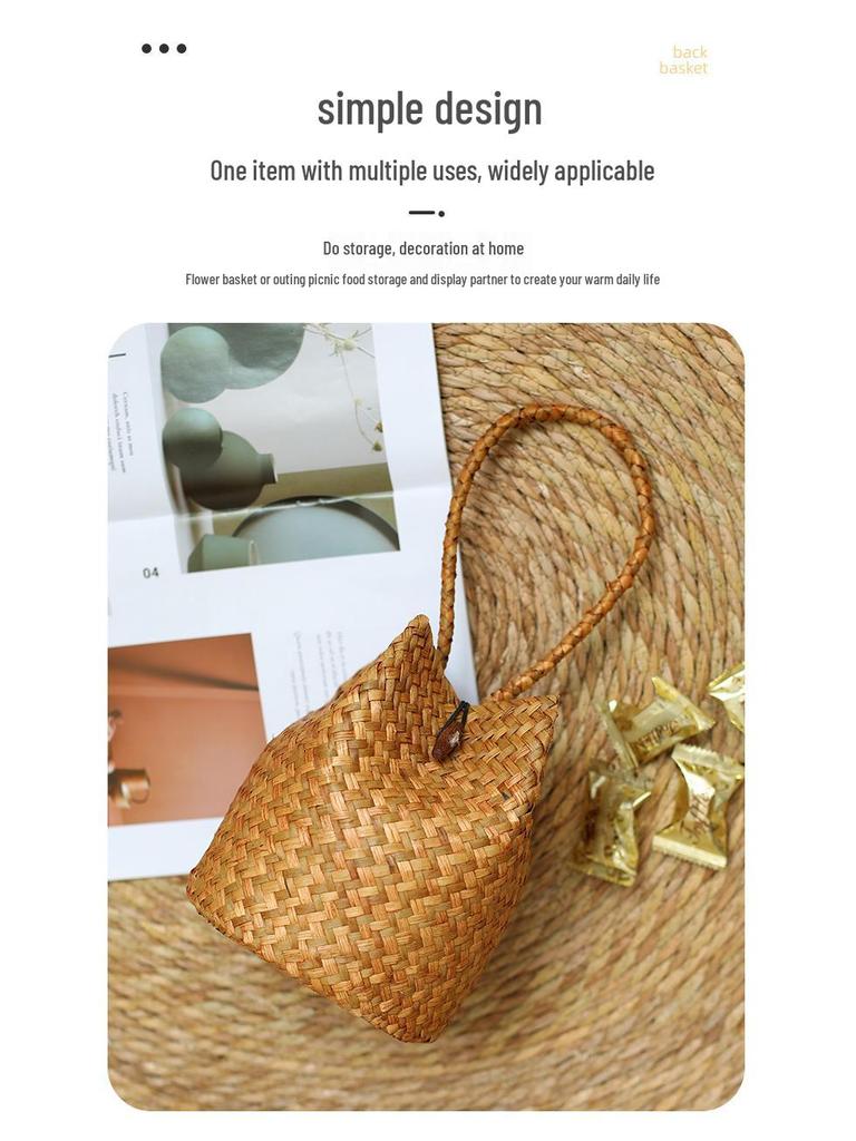 Conjunto de Presente para o Festival do Barco Dragão: Ovos de Pato Salgados, Zongzi e Especialidade Local em Cesto de Mão Trançado em Palha