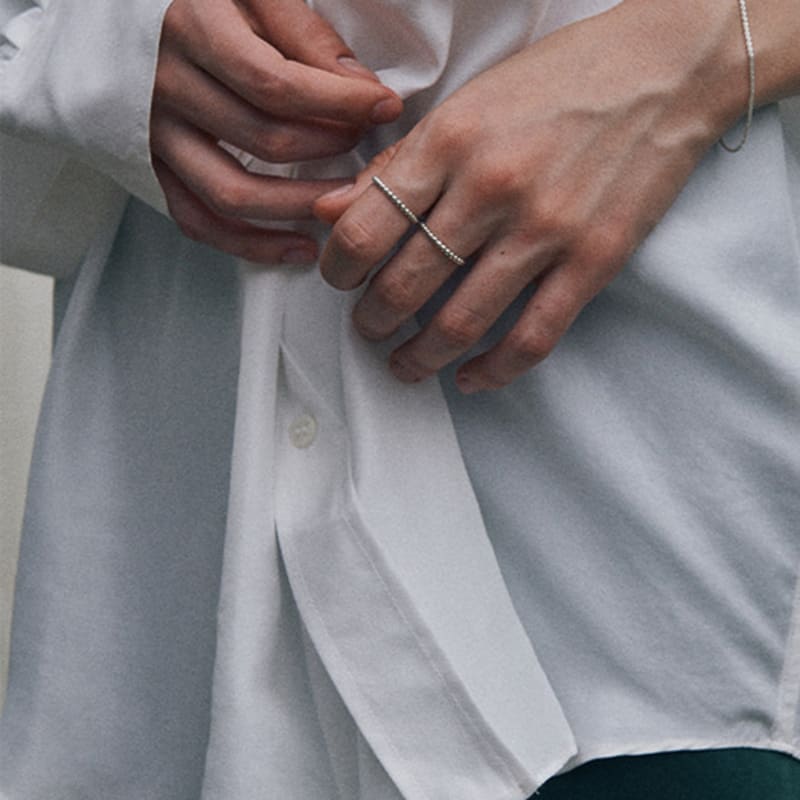 green [925 silver] Five.silver.211 / ball ring