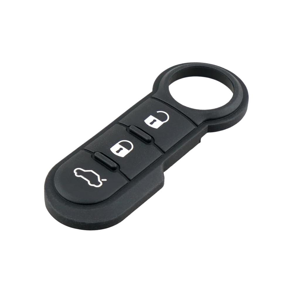 3-Button Remote Key Fob Rubber Key Pads For Fiat 500 500L 500X 2007-2020