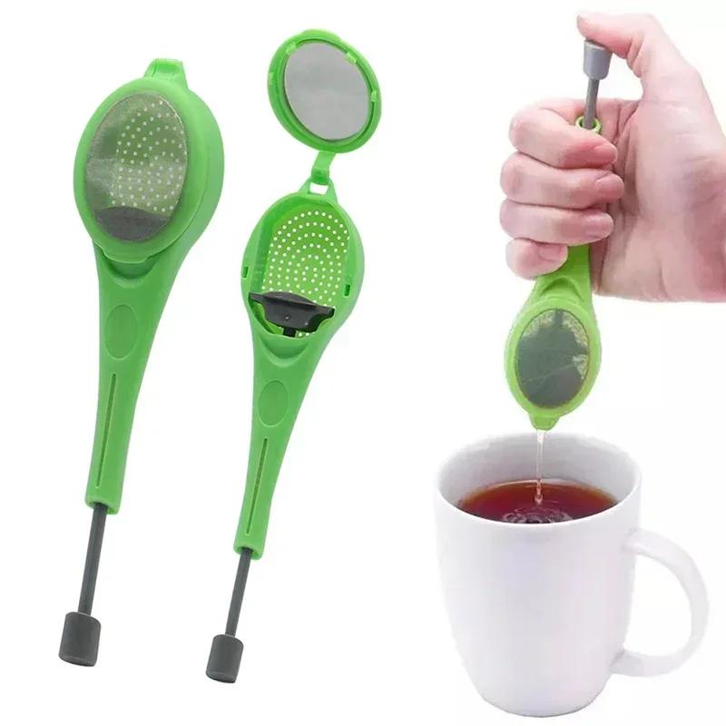 Tea&Coffee Strainer Stir Swirl Total Tea Infuser Teaware For Spice Sieve Strainers Gadget Measure Steep Stir Press Plastic Tools