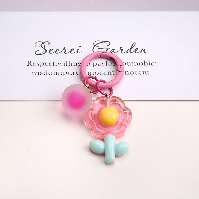 

Красочный мультяшный брелок-цветок, изысканный милый брелок-цветок для женщин, девочек, украшения для рюкзака, аксессуары, подарки розы красного