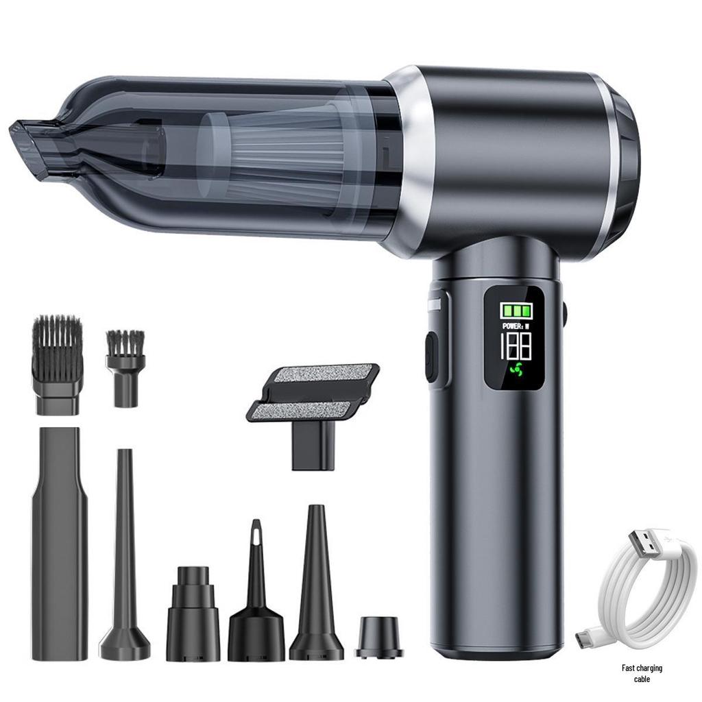 "Wireless Dual-Purpose Car Vacuum: Strong Suction & Blowing for Interior"