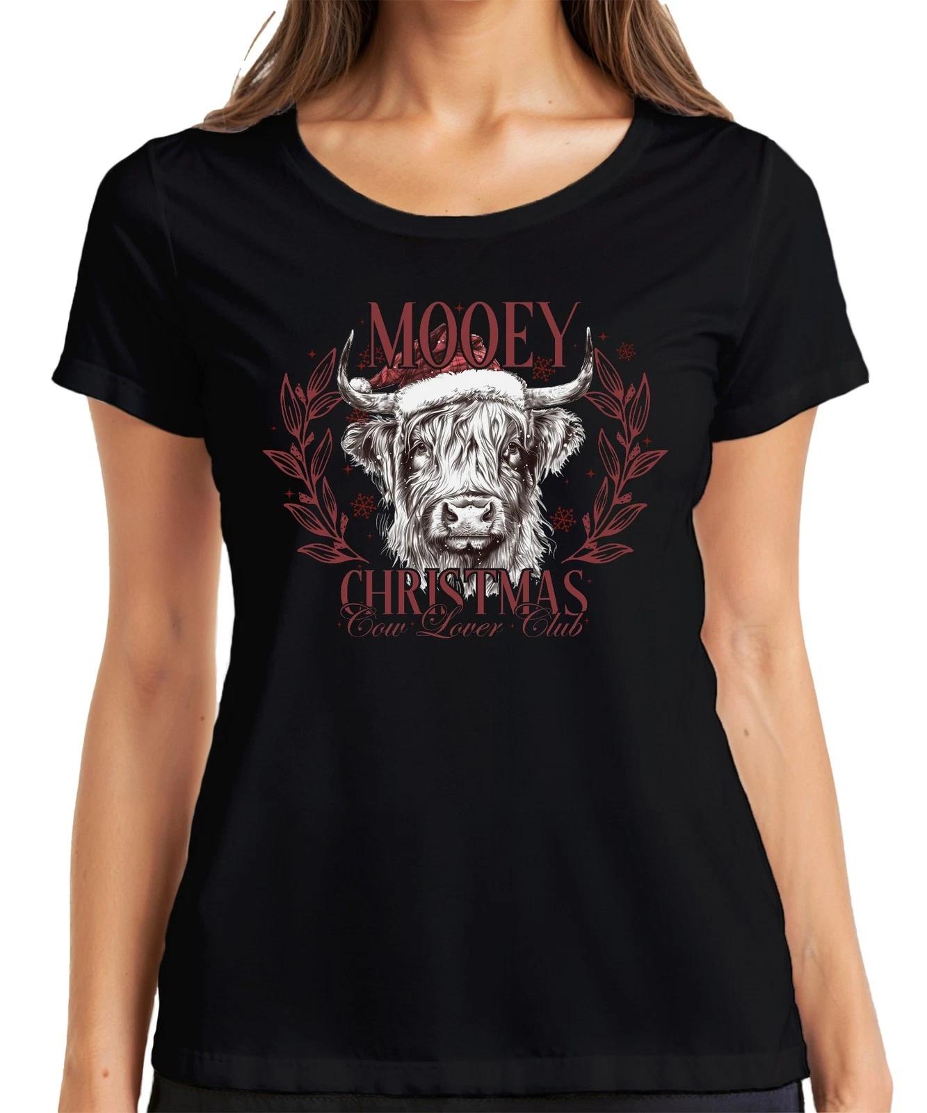 Mooey Christmas Kuh Kühe Kuhliebhaber - Weihnachten Xmas Christmas Damen T-Shirt XS
