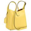Coach Hadley 19 Brand Logo Fine Pebbled Leather Crossbody Bag Small Women's Yellow