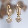 Bestselling New White Diamond Heart Shaped Ear Clip High Quality Womens Earrings