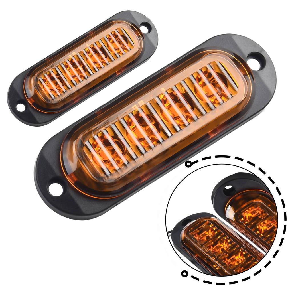 LED Side Marker Lights Yellow Lamp Indicator Parts