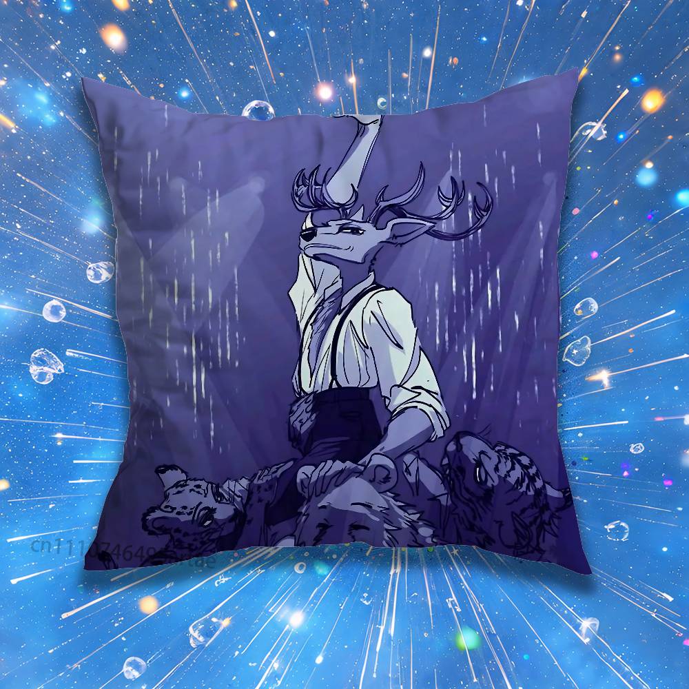 Drama Anime BEASTARS Pillow Case For Home Bedroom Car Office Decoration Living Room Sofa Cushion Cover Suitable
