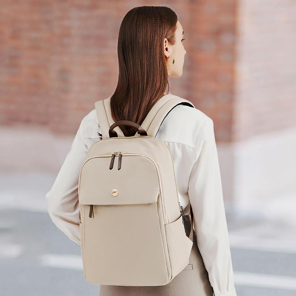 Rucksack Business Backpack 14in PC Computer Casual A4 Commuting Water Repellent Lightweight Travel Security Metal Logo Brand Stylish Adult CC2303