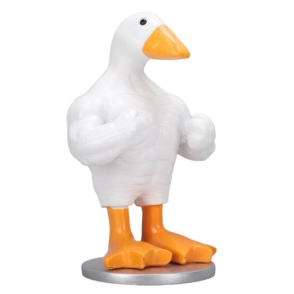 Resin Muscle Duck Statue Desktop Funny Fitness Duck Funny Muscle Duck Decor  Home