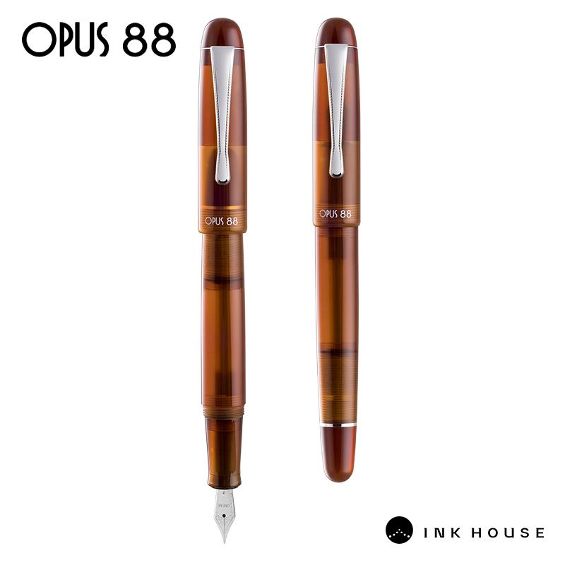 

OPUS 88 PICNIC Top QualityEye Dropper Refill System Fountain Pen,Colored Acrylic Transparent Ink Pen, Fine Writing F Nib (0.5MM ) коричневий