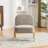 Scandinavian Fabric Lounge Chair – Soft Chenille Fabric and Sturdy Wood Frame, Ideal for Living Room & Bedroom, Gray