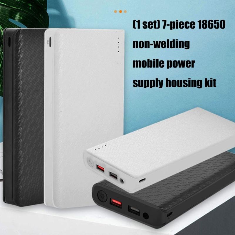 Removable Battery Case Battery Holder Rechargeable Batteries Storage Box Detachable Mobile Power Module ABS Texture