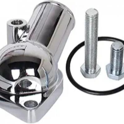 21 Degree Chrome Water Neck Thermostat Housing Fit For V8 5.7L 350 454 Small Big