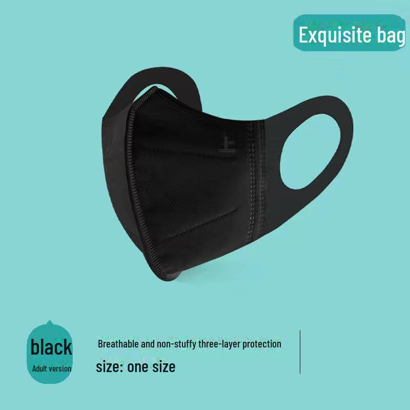 Individually Packaged Disposable Masks - Three-Layer Dustproof, Four-Layer Thickened, Available In White, Black, Blue for Adults