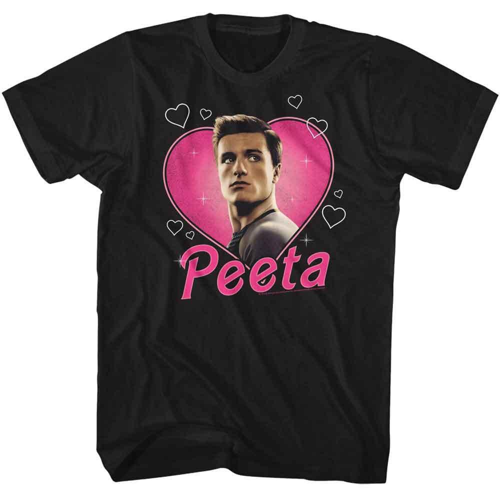 Men s Hunger Games Hunger Games Peeta Heartthrob T-shirt Large Black L
